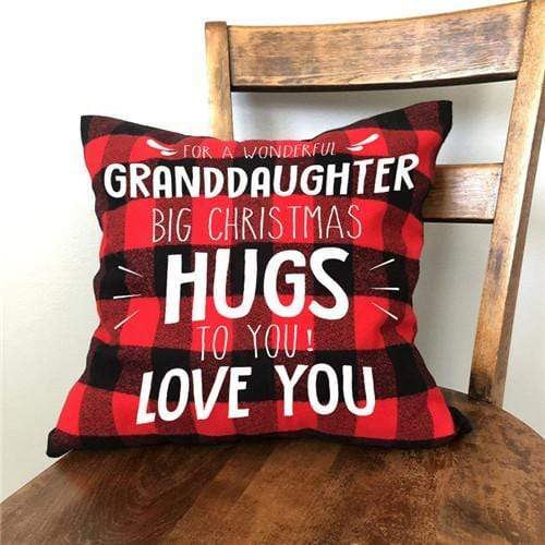 To My Granddaughter - Big Christmas Hugs To You - Cushion Case