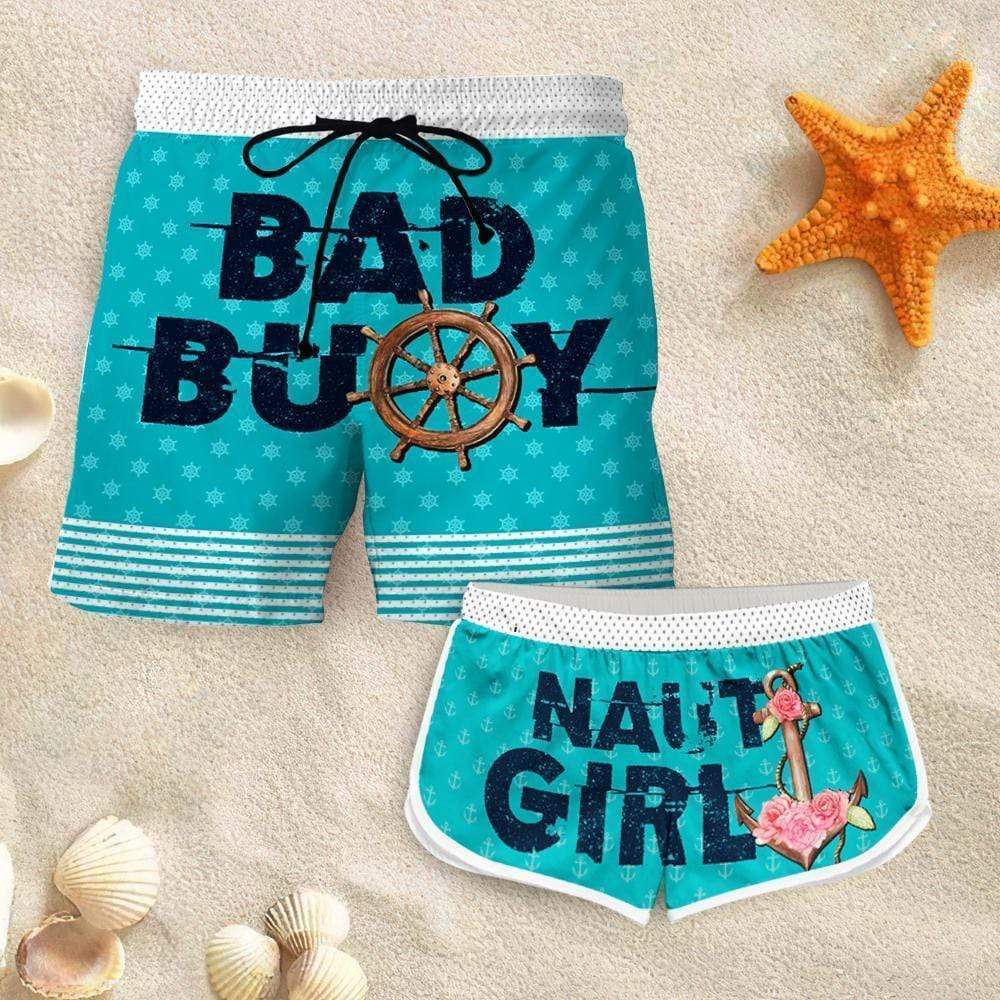 Couple Matching - Bad Buoy And Naughti Girl - Shorts