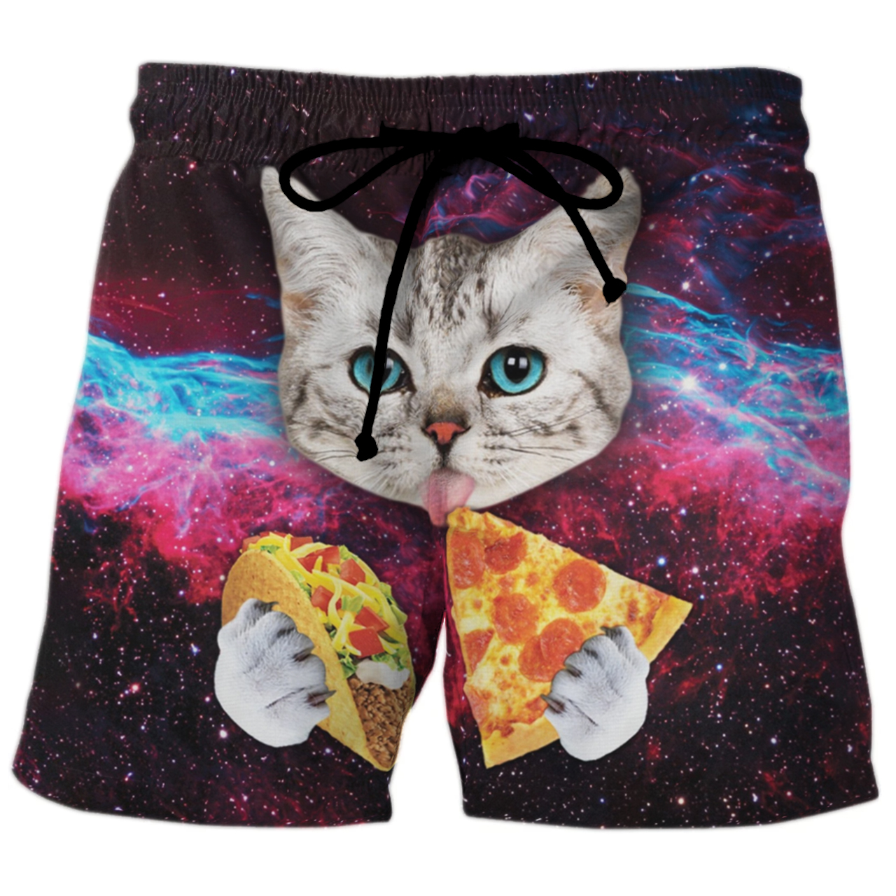 Cat Galaxy - Custom Swim Trunks